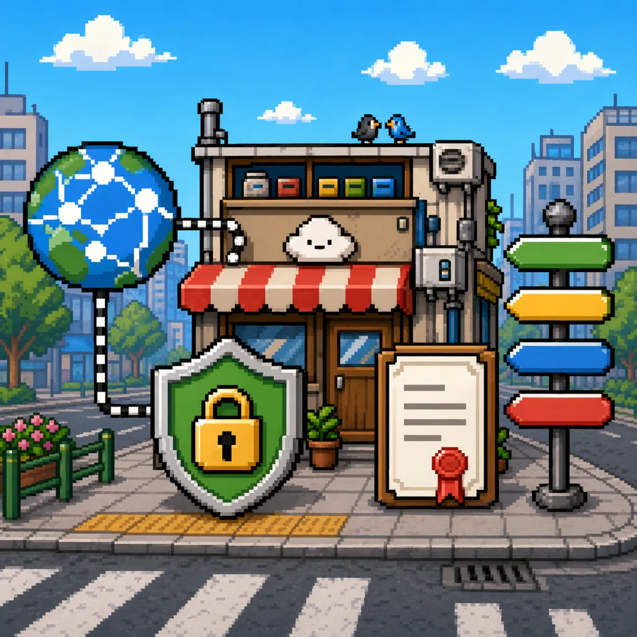 ドメイン設定とSSL証明書を自動化するピクセルアート